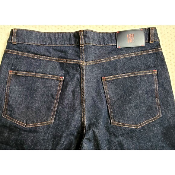 NWT Carolina Herrera Mens Dark Wash Stretch Denim Straight Leg Jeans Portugal 34 - Picture 7 of 12